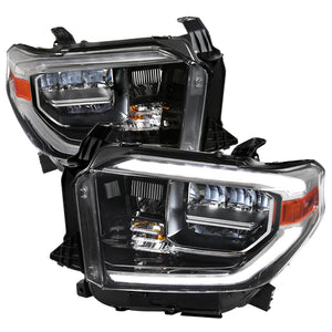 429.95 Spec-D Projector Headlights Toyota Tundra (2014-2020) LED Sequential DRL Black/Chrome - Redline360