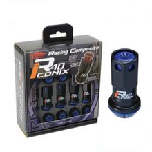 Load image into Gallery viewer, Project Kics Lug Nuts Set [R40 Iconix Racing Composite] 12X1.5 or 12X1.25 - Aluminum Cap / M12X1.50 / Black / Black Cap Alternate Image