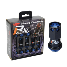 Load image into Gallery viewer, Project Kics Lug Nuts Set [R40 Iconix Racing Composite] 12X1.5 or 12X1.25 - Aluminum Cap / M12X1.50 / Black / Black Cap Alternate Image