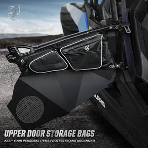 69.99 Xprite Front Side Door Storage Bags Polaris RZR/XP/Turbo/S 1000/S900 - Red / White - Redline360