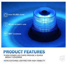 Load image into Gallery viewer, Xprite LED Beacon Strobe Light Nova Series 20W - Blue / Red / White - Blue Alternate Image