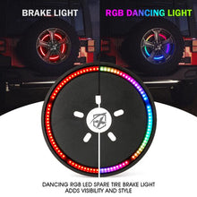 Load image into Gallery viewer, Xprite Spare Tire RGB LED Brake Light Jeep Wrangler JK (2007-2018) JL (2018-2020) 14" with Remote Control - TL-UNI-WHEEL-G2 - Default Title Alternate Image