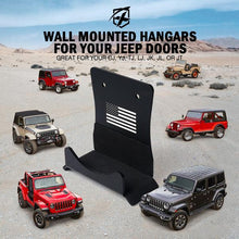 Load image into Gallery viewer, 32.99 Xprite Wall Mount Door Hanger Jeep Wrangler CJ YJ TJ LJ JK JL JT (1956-2020) w/ US Flag / Standard - Redline360 Alternate Image