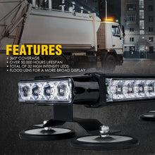 Load image into Gallery viewer, Xprite Rooftop Strobe Light Pursuit 14.5" LED Series w/ Magnetic Base - Amber / Mixed - Amber Alternate Image