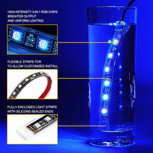 Load image into Gallery viewer, Xprite LED RGB Underbody Glow Kit Moto Series w/ Remote Control - 12 / 8 Pcs - 12 Pcs Alternate Image