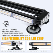 Load image into Gallery viewer, Xprite Rooftop LED Strobe Light Pursuit 26" COB Series w/ Magnetic Base - Amber / Mixed - Amber Alternate Image