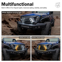 Load image into Gallery viewer, Xprite Grill Jeep Wrangler / Gladiator JL/JT (18-21) Turn Signal and LED DRL Lights - Vader Series - Default Title Alternate Image