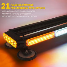 Load image into Gallery viewer, Xprite Rooftop LED Strobe Light Pursuit 20" COB Series w/ Magnetic Base - Amber / Mixed - Amber Alternate Image