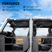 Load image into Gallery viewer, Xprite Top Mesh Sun Shade Jeep Wrangler JLU 4 Door (2018-2020) Blue/Flag/Grey/Red - Blue Alternate Image