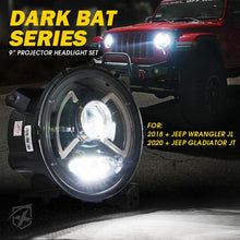 Load image into Gallery viewer, Xprite Headlights Jeep Wrangler JL / Gladiator JT (2018-2023) X-Pro CREE LED Dark Bat Series w/ DRL - Default Title Alternate Image