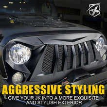 Load image into Gallery viewer, Xprite Front Grille Jeep Wrangler JK/JKU (2007-2018) Black Widow Series - Default Title Alternate Image