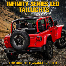 Load image into Gallery viewer, 225.99 Xprite LED Tail Lights Jeep Wrangler JL (2018-2019-2020) X-Pro Infinity Series - Redline360 Alternate Image