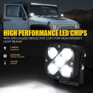 80.99 Xprite  X-Beam Series CREE LED Spot Lights [1 Pair] 25W 3" or 50W 4" - Redline360