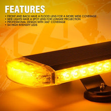 Load image into Gallery viewer, Xprite LED Strobe Light Bar 22" Amber Swift X Series Traffic Advisor - SL-L46-21IN-Y - Default Title Alternate Image