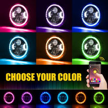 Load image into Gallery viewer, 269.99 Xprite LED Headlights Jeep Wrangler JK (97-18) 7" 90W LED Headlight &amp; Fog Light w/ RGB Halo Combo - Redline360 Alternate Image