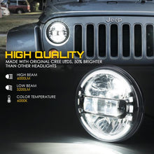 Load image into Gallery viewer, 179.99 Xprite  LED Headlights AM General Hummer (1992-2001) H1/H2 (2003-2009) w/ Halo DRL - Black / Chrome - Redline360 Alternate Image