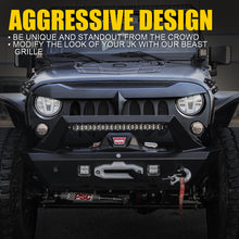 Load image into Gallery viewer, 129.99 Xprite Beast Grill Jeep Wrangler JK (07-18) w Removable Steel Mesh - Redline360 Alternate Image