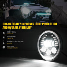 Load image into Gallery viewer, Xprite LED Headlights AM General Hummer (1992-2001) Land Rover Defender 90/110 7" Prism Series 85W w/ DRL - HL-R7IN-G10-G2 - Default Title Alternate Image