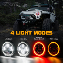 Load image into Gallery viewer, 152.99 Xprite LED Headlights Hummer H1 / H2 (1992-2009) 7&quot; 90W Blue / Green / Red Halo - Redline360 Alternate Image