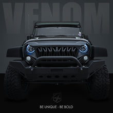 Load image into Gallery viewer, 143.99 Xprite Venom Grill Jeep Wrangler JK (2007-2018) Black ABS Plastic - Redline360 Alternate Image