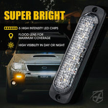 Load image into Gallery viewer, 26.99 Xprite Alert 6 Series 6W Flush Mount Side Marker Emergency Strobe Light - White-Amber/Amber - Redline360 Alternate Image