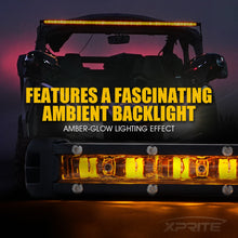 Load image into Gallery viewer, 95.39 Xprite C6 Sunrise Series Single Row Spot Light Bar with Amber Back Light - Redline360 Alternate Image