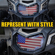 Load image into Gallery viewer, Xprite Grille Can-Am Maverick X3 (2017-2020) Black Steel w/ U.S. Flag Mesh - Default Title Alternate Image