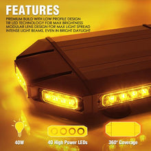 Load image into Gallery viewer, 211.49 Xprite Roof Top Strobe Light Bar Mini Black Hawk 18&quot; Professional LED Stealth Low Profile - Blue/Amber/White Amber - Redline360 Alternate Image