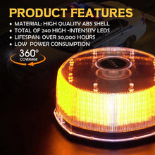 Load image into Gallery viewer, 40.49 Xprite Sun Beam Series 240 LED High Intensity Strobe and Rotating Light Beacon - Red-Blue/White-Amber/Amber - Redline360 Alternate Image
