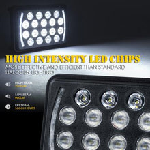 Load image into Gallery viewer, Xprite Insight Series 4x6" LED Headlights w/ High/Low Beam &amp; DRL - 1 PC Alternate Image