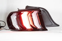Load image into Gallery viewer, Winjet LED Tail Lights Ford Mustang S550 (15-23) Euro Style Clear Lens With Sequential Turn Signals - Gloss Black CTRNG0680 - Gloss Black / Clear Alternate Image