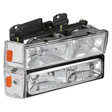 Load image into Gallery viewer, Spec-D OEM Replacement Headlights Chevy Suburban / Tahoe (88-93) [w/ Bumper &amp; Corner Lights Set] Chrome or Black Housing - Chrome Alternate Image
