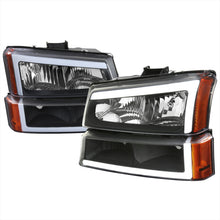 Load image into Gallery viewer, 219.95 Spec-D Projector Headlights Chevy Silverado (03-07) Avalanche (03-06) LED Bar - Black/Chrome - Redline360 Alternate Image