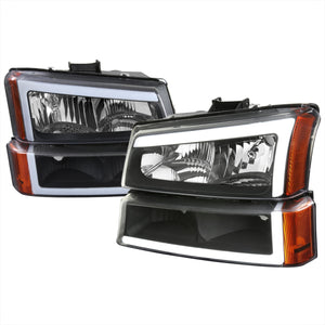 03-07 Chevy Silverado Avalanche Headlights Bumper Lamps Assembly W/ Le - Foto 7