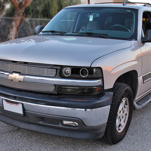 165.00 Spec-D Projector Headlights Silverado (99-02) Tahoe/Suburban (00-06) LED Dual Halo w/ Bumper Lights - Black or Chrome - Redline360