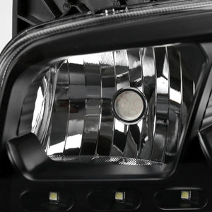 162.00 Spec-D Crystal Headlights Dodge Charger (06-10) w/ SMD LED Light Strip - Black / Smoked - Redline360