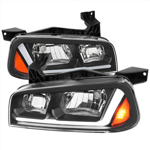 Spec-D Headlights Dodge Charger (2006-2010) Switchback Sequential LED Bar