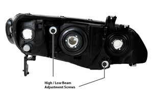 118.00 Spec-D OEM Replacement Headlights Honda Civic Sedan (06-11) Euro Style - Black or Chrome - Redline360