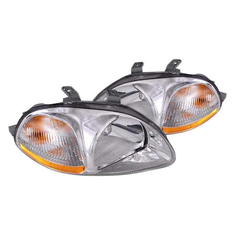 AJP Clear OE Style LED DRL Headlights Pair – For Honda Civic EK 1996–1998