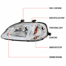 Load image into Gallery viewer, Spec-D Headlights Honda Civic EK (99-00) JDM Euro or DRL LED Bar - Black or Chrome Alternate Image