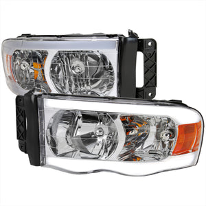 229.95 Spec-D Projector Headlights Ram 1500 (02-05) Ram 2500/3500 (03-05) DRL LED Tube - Black / Chrome / Smoked - Redline360