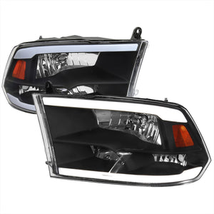 140.00 Spec-D Crystal Headlights Dodge Ram (2009-2018) Optional LED Bar - Matte Black or Chrome - Redline360