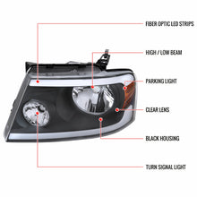 Load image into Gallery viewer, 115.00 Spec-D OEM Replacement Headlights Ford F150 (04-08) Optional LED Bar - Black or Chrome - Redline360 Alternate Image