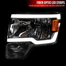 Load image into Gallery viewer, 239.95 Spec-D Projector Headlights Ford F150 (09-14) w/ Tube Bar LED - Black / Chrome - Redline360 Alternate Image