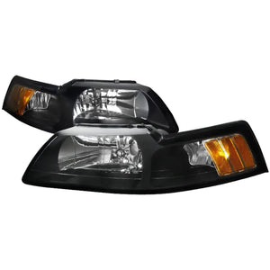 110.00 Spec-D OEM Replacement Headlights Ford Mustang (99-04) Smoked or Clear w/ Amber Reflectors - Redline360