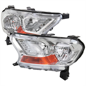 240.00 Spec-D Replacement Headlights Ford Ranger XL/XLT (2019-2021) Chrome / Black - Redline360