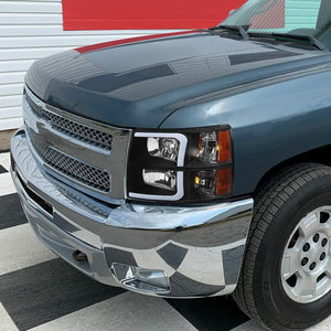 215.00 Spec-D Headlights Chevy Silverado (2007-2013) w/ LED Tube - Black or Chrome - Redline360