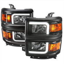 Load image into Gallery viewer, 259.95 Spec-D Projector Headlights Chevy Silverado (2014-2015) LED Bar - Black / Chrome - Redline360 Alternate Image