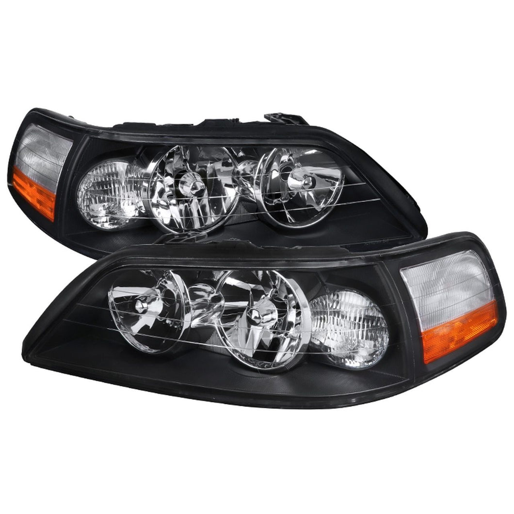 209.95 Spec-D Replacement Headlights Lincoln Town Car (2005-2011) Black or Chrome - Redline360