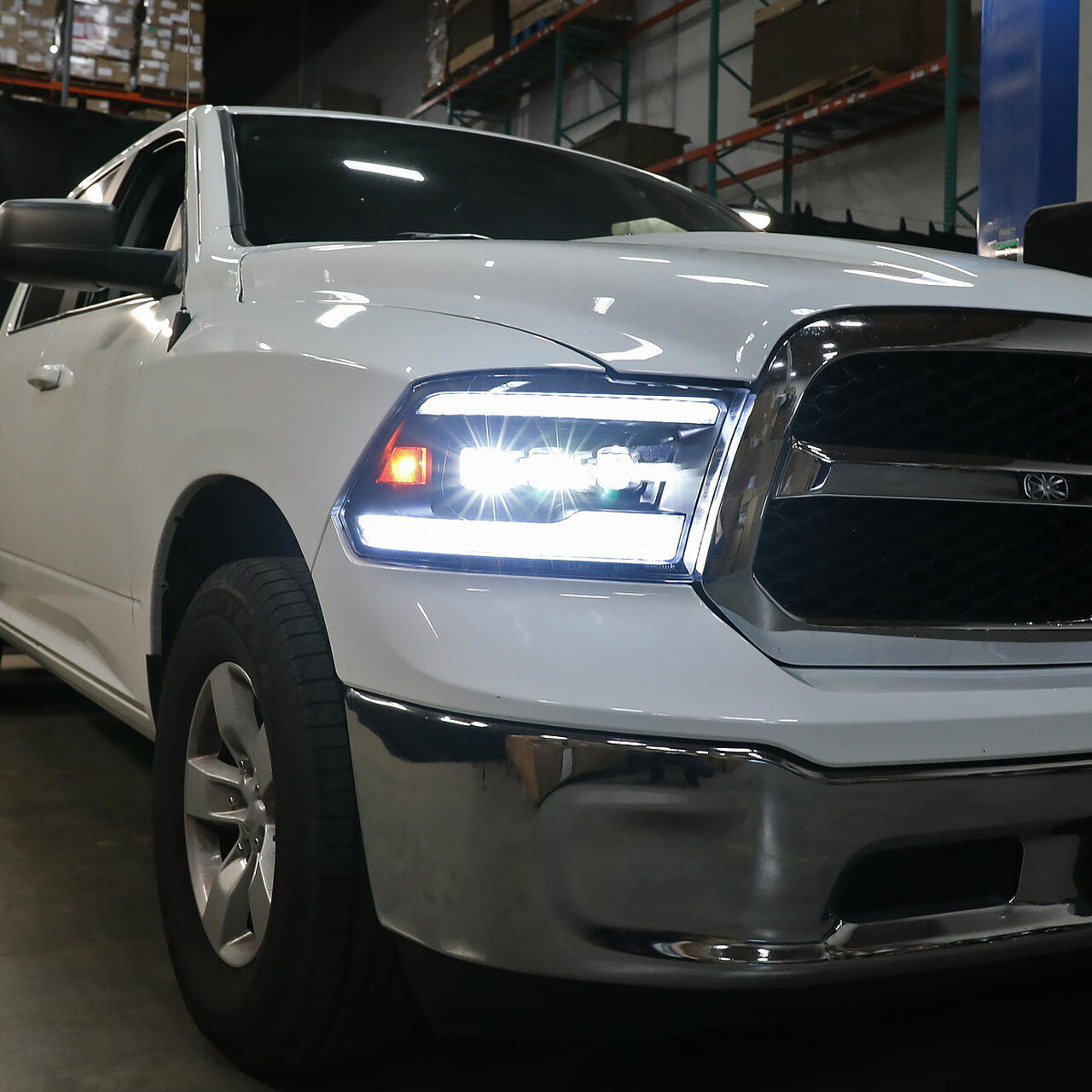 Spec-D Projector Headlights Dodge Ram (09-18) Full LED - Switchback Se ...